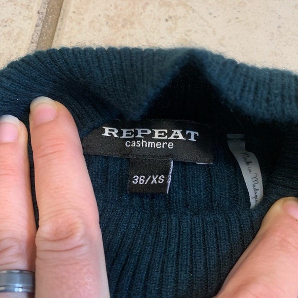 REPEAT Cashmere Ribbed Turtleneck Sweater Dress - Size 36 / XS - Picture 2 of 6